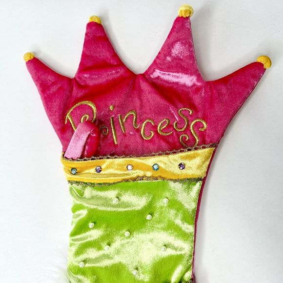 Dan Dee "Princess"‎ Pearl Embellished Pink Girls Christmas Stocking 20" - Picture 3 of 7